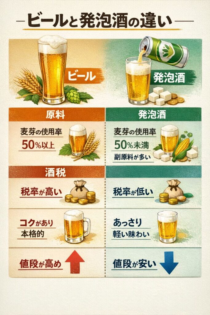 これさえ読めればOK】ビールと発泡酒の違い｜第3のビール（新ジャンル 