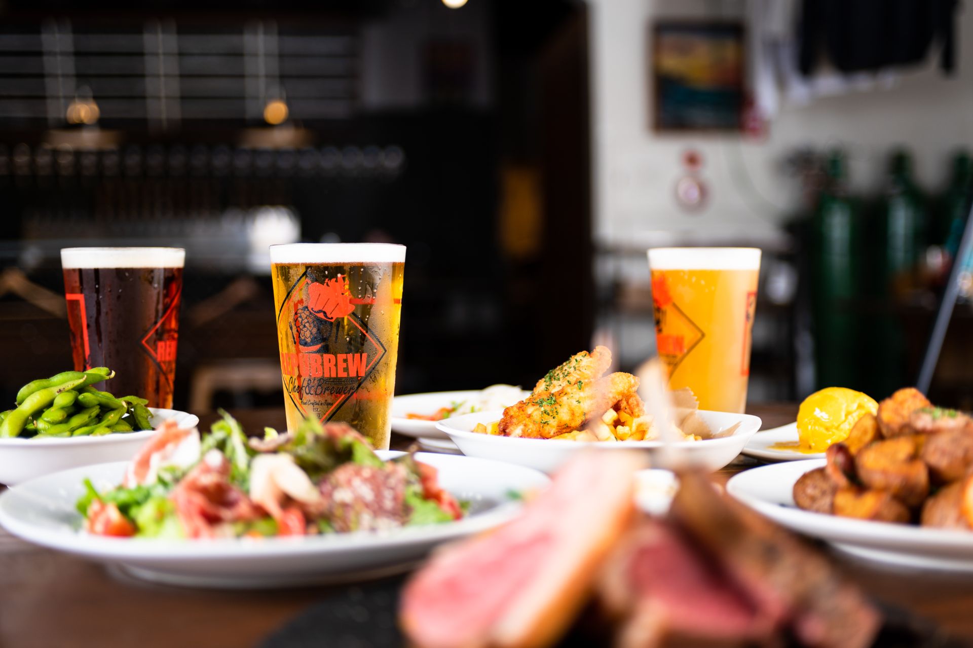クラフトビールと料理